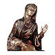 Statua funeraria Pietà in bronzo 55 cm per ESTERNO s2