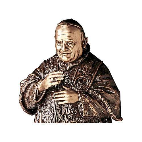 Bronzestatue, Papst Johannes XXIII, 65 cm, für den AUßENBEREICH 2