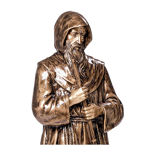Statue of St Francis of Paola in bronze 180 cm for EXTERNAL USE 2