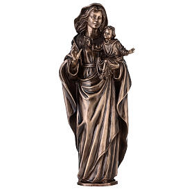 Statue of Virgin Mary with Baby Jesus in bronze 65 cm for EXTERNAL USE