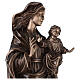 Statue of Virgin Mary with Baby Jesus in bronze 65 cm for EXTERNAL USE s2