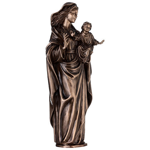 Figura Madonna z Dzieciątkiem brąz 65 cm na ZEWNĄTRZ 5