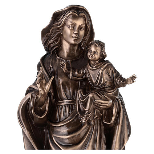 Figura Madonna z Dzieciątkiem brąz 65 cm na ZEWNĄTRZ 6