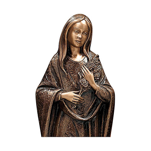 Statue Marie Épouse du Christ bronze 65 cm pour EXTÉRIEUR 2