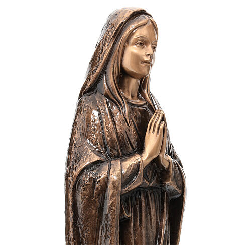 Statue of the Virgin Mary in bronze 65 cm for EXTERNAL USE 6