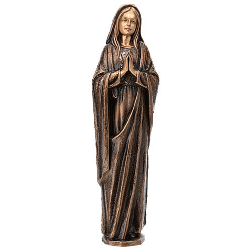 Statue Sainte Vierge en bronze 65 cm POUR EXTÉRIEUR 1