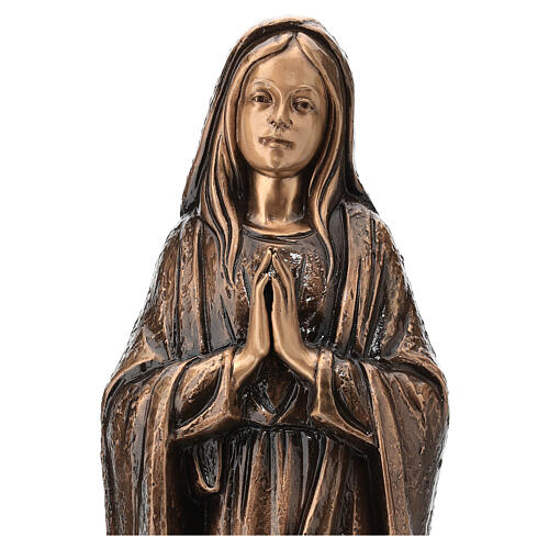 Statue Sainte Vierge en bronze 65 cm POUR EXTÉRIEUR 2