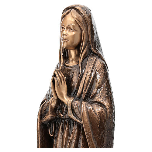 Statue Sainte Vierge en bronze 65 cm POUR EXTÉRIEUR 4
