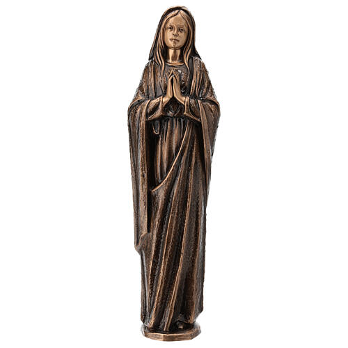 Figura Maryja Najświętsza Dziewica brąz 65 cm na ZEWNĄTRZ 7