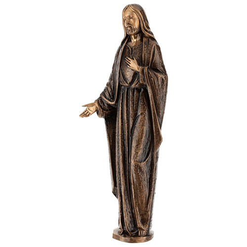Bronzestatue, Barmherziger Jesus, 65 cm, für den AUßENBEREICH 3