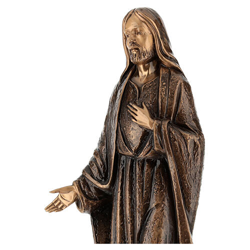 Statua Gesù Misericordioso 65 cm bronzo per ESTERNO 4