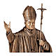 Statue of Pope Wojtyla in bronze 75 cm for EXTERNAL USE s2