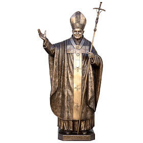 Bronzestatue Papst Johannes Paul II 215 cm Höhe für den AUßENBEREICH