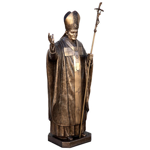 Figura Papież Jan Paweł II brąz 215 cm na ZEWNĄTRZ 3