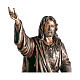 Statua Cristo Maestro bronzo 119 cm per ESTERNO s2