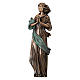 Bronzestatue, Frau mit grünem Tuch die Hände zum Gebet gefaltet, 60 cm, für den AUßENBEREICH s1