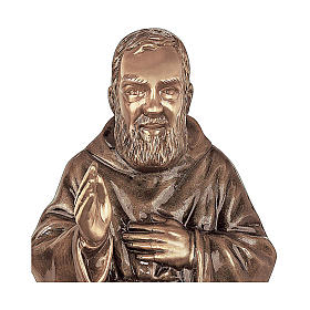 Imágenes Religiosas de Metal: Estatua Padre Pío bronce 60 cm para EXTERIOR