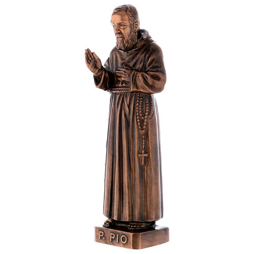 Estatua Padre Pío bronce 60 cm para EXTERIOR 3