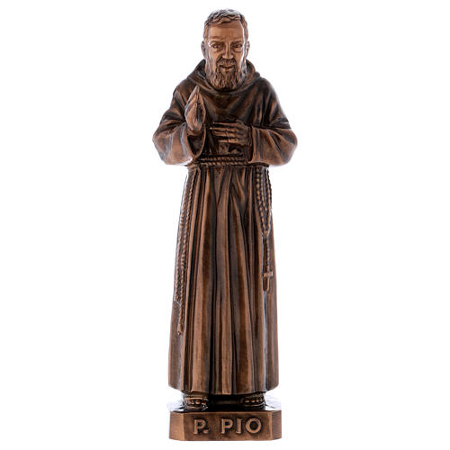 Imagem Padre Pio bronze 60 cm para EXTERIOR 1