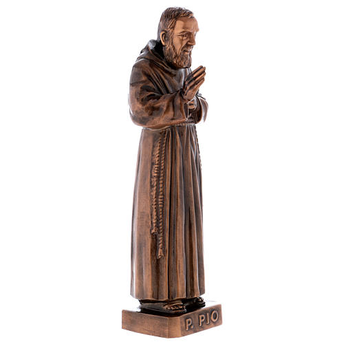 Imagem Padre Pio bronze 60 cm para EXTERIOR 5