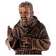 Imagem Padre Pio bronze 60 cm para EXTERIOR s2