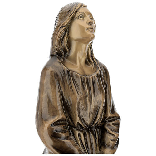 Statue of kneeling woman in bronze 45 cm for EXTERNAL USE 5