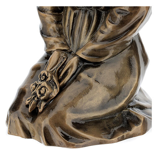 Statue of kneeling woman in bronze 45 cm for EXTERNAL USE 6