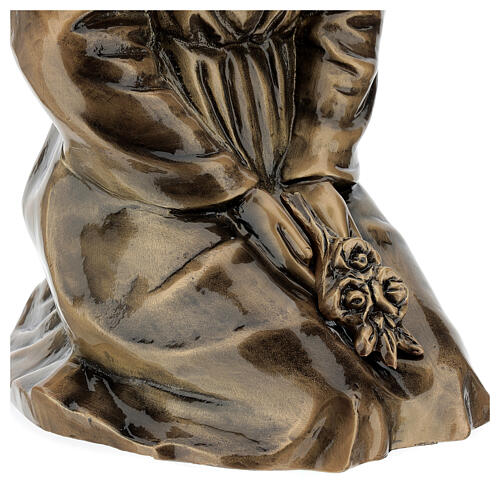 Statue of kneeling woman in bronze 45 cm for EXTERNAL USE 7