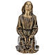 Statue of kneeling woman in bronze 45 cm for EXTERNAL USE s1