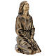 Statue of kneeling woman in bronze 45 cm for EXTERNAL USE s4
