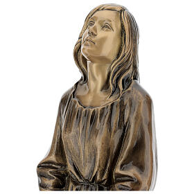 Statua donna in ginocchio bronzo 45 cm per ESTERNO