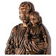 Bronzestatue, Heiliger Josef mit dem Jesuskind, 65 cm, für den AUßENBEREICH s3