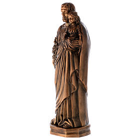 Statue of St Joseph with Baby Jesus in bronze 65 cm for EXTERNAL USE