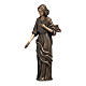 Estatua joven con flores de bronce 40 cm para EXTERIOR s1