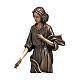 Woman with Hand on Heart Bronze Statue 40 cm for OUTDOORS s2