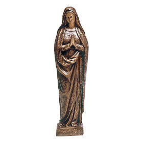 Bronze statue of Our Lady praying, 31.5 in, for OUTDOOR