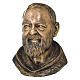 Buste Padre Pio bronze 42 cm pour EXTÉRIEUR s1