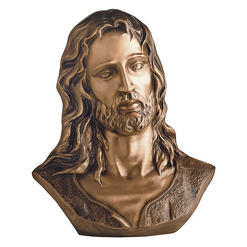 Bronzebüste, leidender Christus, 40 cm, für den AUßENBEREICH 1