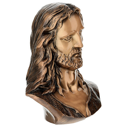Busto Cristo sofferente bronzo 40 cm per ESTERNO 4