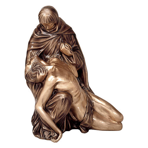Imagem Detalhe Pietà bronze 55 cm para EXTERIOR 1