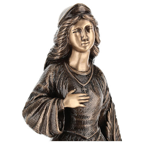 Statue of St. Barbara in bronze 75 cm for EXTERNAL USE 2