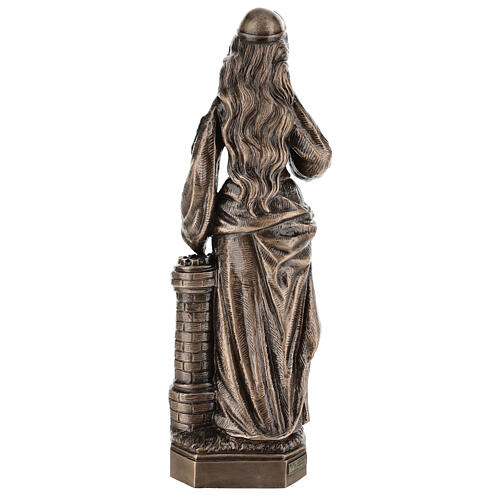 Statue of St. Barbara in bronze 75 cm for EXTERNAL USE 9