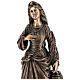 Statue of St. Barbara in bronze 75 cm for EXTERNAL USE s7