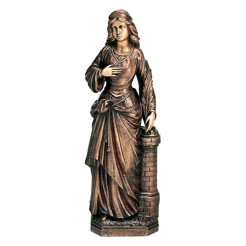 Statue Sainte Barbe bronze 75 cm pour EXTÉRIEUR vente en ligne sur