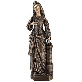 Statua Santa Barbara bronzo 75 cm per ESTERNO