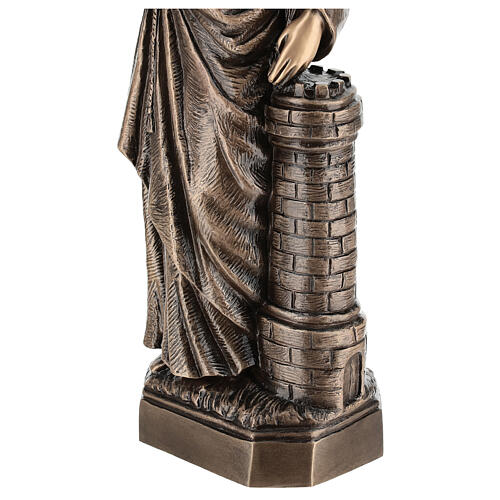 Statua Santa Barbara bronzo 75 cm per ESTERNO 8