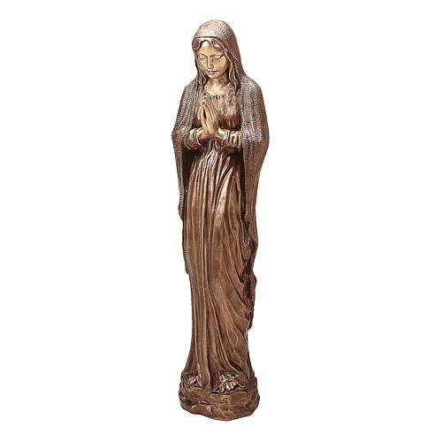 Statue of praying Virgin Mary in bronze 155 cm for EXTERNAL USE 1