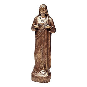 Bronzestatue, Heiligstes Herz Jesu, 80 cm, für den AUßENBEREICH