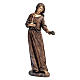 Statue of girl spreading flowers in bronze 110 cm for EXTERNAL USE s1