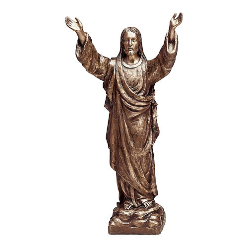 Statue of Redeeming Christ in bronze 75 cm for EXTERNAL USE 1